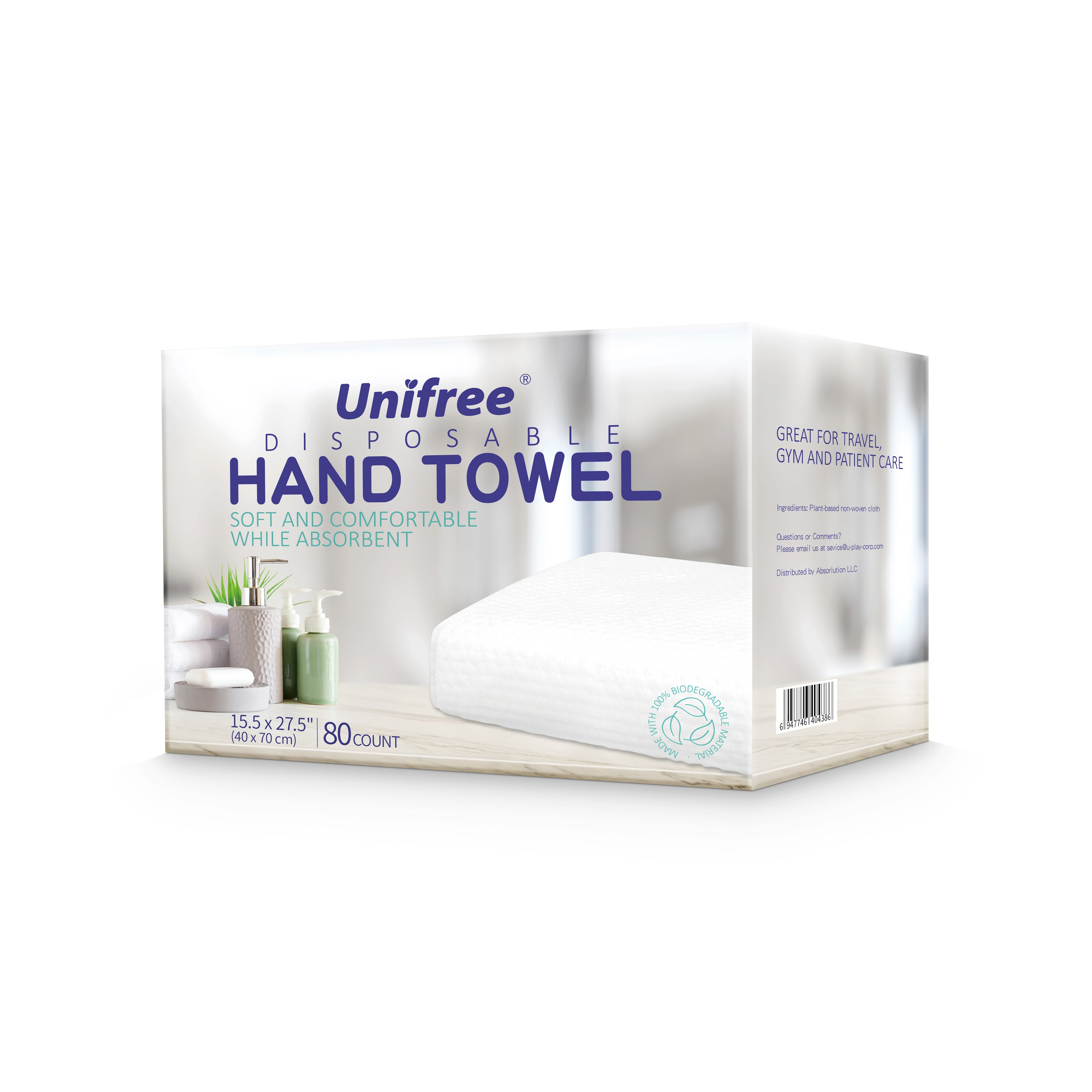 Unitex® Hand Towels, White (12Pk)